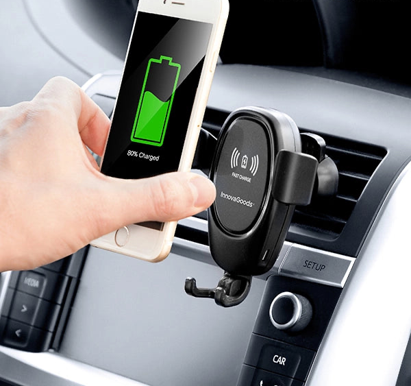 Support de téléphone portable avec chargeur sans fil pour voitures